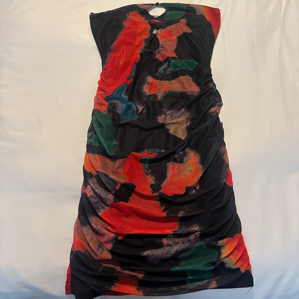 Multicolor Abstract Women's Vegas Dress